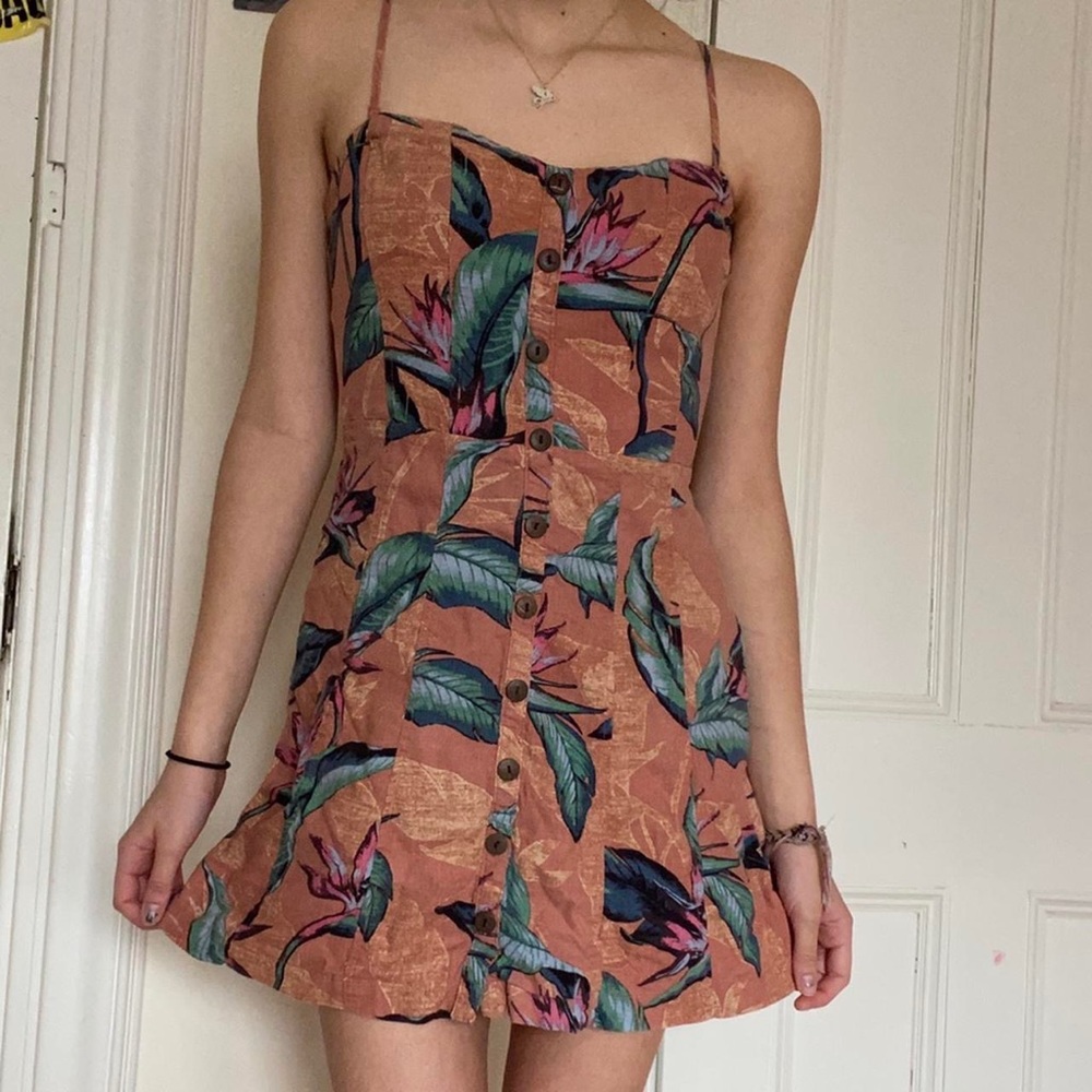 Floral Orange Dress. small. Purchased from Urban Outfitters